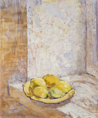 Cytryny na parapecie, 1993 (tablica) autorstwa Diana Schofield