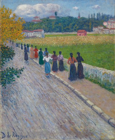 Opuszczenie fabryki, 1902 autorstwa Diario or Dario de Regoyos y Valdes