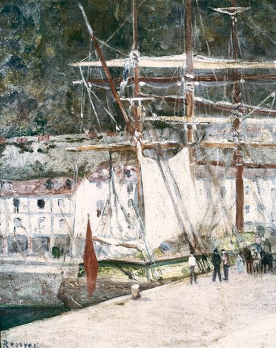 „„ Widok portu w San Sebastian (San Sebastian, San Sebastian) w Hiszpanii ”” Obraz Dario de Regoyos (1875-1913) San Sebastian. Muzeum Miejskie San Telmo autorstwa Diario or Dario de Regoyos y Valdes