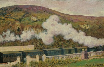 Przejeżdża pociąg. 1902 autorstwa Diario or Dario de Regoyos y Valdes