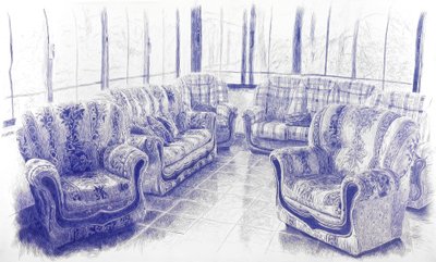 Descanso, 2023 (tusz na płótnie) autorstwa Diego Beyro