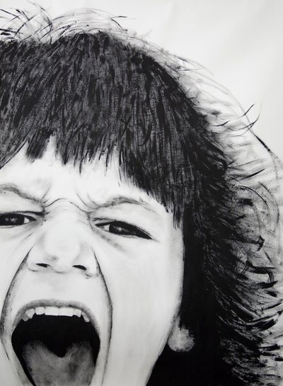 Ernesto 1 (seria Kids), 2008 (akryl na papierze) autorstwa Diego Beyro