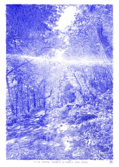 Light meets, 2023 (grafika cyfrowa wykonana na iPadzie) autorstwa Diego Beyro