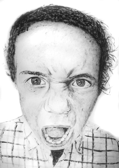 Santiago (seria Kids), 2008 (akryl na papierze) autorstwa Diego Beyro