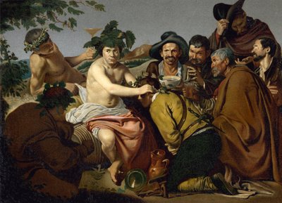 Triumf Bachusa (chromolitho) autorstwa Diego Rodriguez de Silva y (after) Velazquez