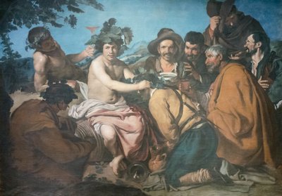 Triumf Bachusa, czyli pijaków, wg Diego Velazqueza (tempera na papierze naklejonym na płótno) autorstwa Diego Rodriguez de Silva y (after) Velazquez
