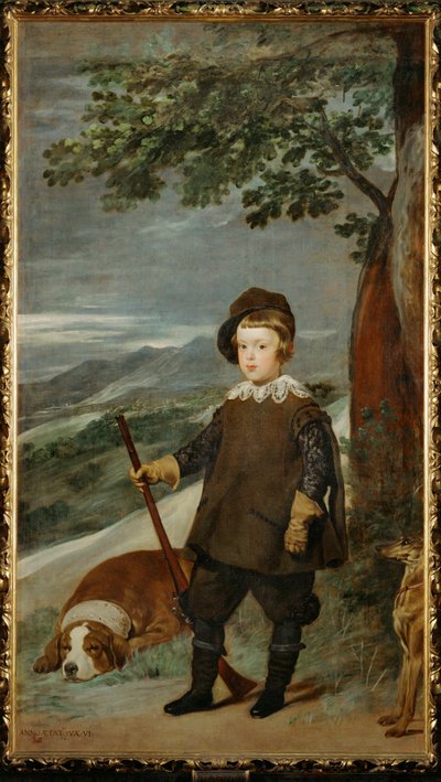 Infante Baltazar Carlos w stroju myśliwskim (obraz na płótnie) autorstwa Diego Rodriguez de Silva y Velazquez
