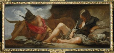 Merkury i Argos ... (obraz na płótnie) autorstwa Diego Rodriguez de Silva y Velazquez