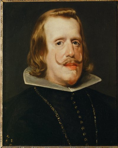 Filip IV, król Hiszpanii, syn króla Filipa III i arcyksiężnej Marii Anny, córki cesarza Ferdynanda III ... autorstwa Diego Rodriguez de Silva y Velazquez
