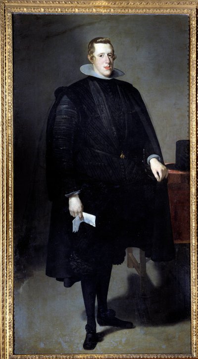 Portret u stóp Filipa IV (1605 - 1665). Obraz Diego Rodrigueza de Silva y Velasquez (1599-1660) autorstwa Diego Velázquez