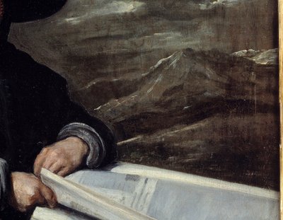 Portret błazna Diego de Acedo mówi kuzyn Detal. Obraz Diego Rodrigueza de Silva y Velasquez (1599-1660) autorstwa Diego Velázquez