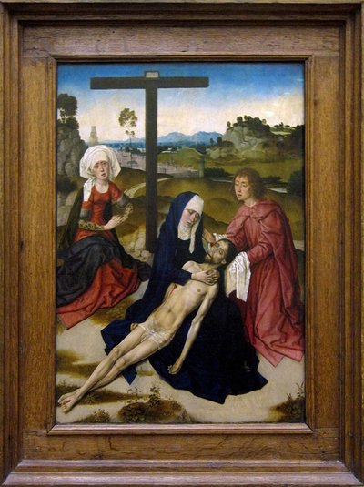 Niderlandzki:  De bewening van Christus Lament nad zmarłym Chrystusem autorstwa Dieric Bouts