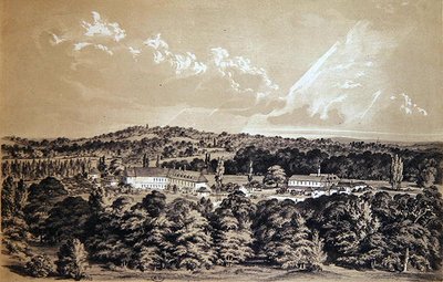 La Grande Trappe, c.1860 (lito) autorstwa Dieudonne Auguste (after) Lancelot