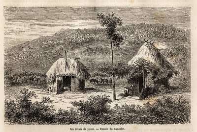 Sztafeta pocztowa między Bukaresztem a Pitesti. Rycina ilustrująca podróż z Paryża do Bukaresztu (Rumunia) w 1860 r. autorstwa projektanta Lancelota w „Le tour du monde, nouveau journal des voyages”, wydanej pod kierunkiem Edouarda Chartona autorstwa Dieudonne Auguste Lancelot