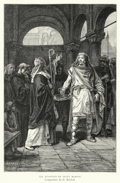 Pochwały św. Marcina (rycina) autorstwa Diogene Ulysse Napoleon Maillart