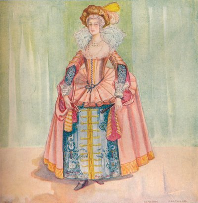 Kobieta czasów Jakuba I, 1907 autorstwa Dion Clayton Calthrop