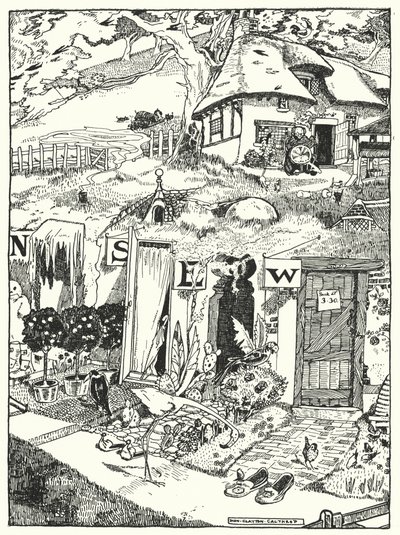 Domy Czterech Wiatrów (rycina) autorstwa Dion Clayton Calthrop