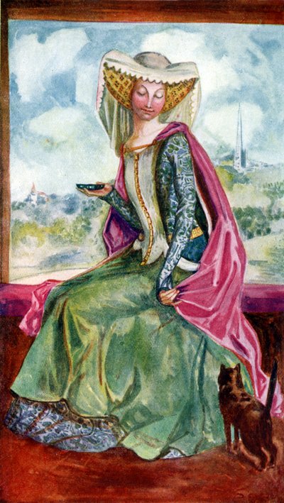 Kostium damski za panowania Henryka V (1413 -1422) autorstwa Dion Clayton Calthrop