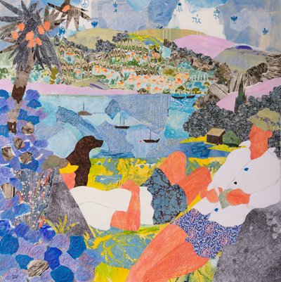 Obok morza, 2017 (kolaż) autorstwa Dione Verulam