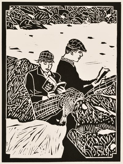 Miesiące roku: Kwiecień, 2012 (linoryt) autorstwa Dione Verulam