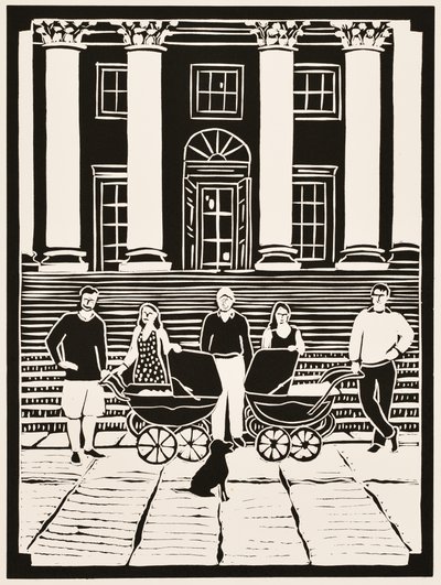 Miesiące roku: Sierpień, 2012 (linoryt) autorstwa Dione Verulam