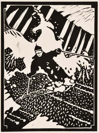 Miesiące roku: Luty, 2012 (linoryt) autorstwa Dione Verulam