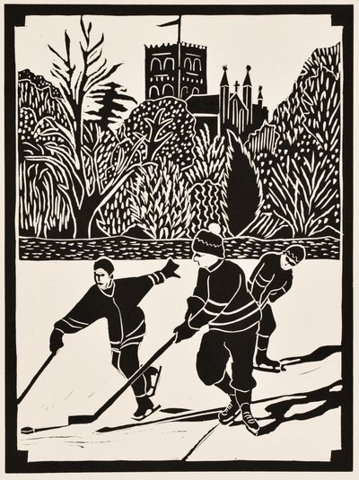 Miesiące roku: Styczeń, 2012 (linoryt) autorstwa Dione Verulam