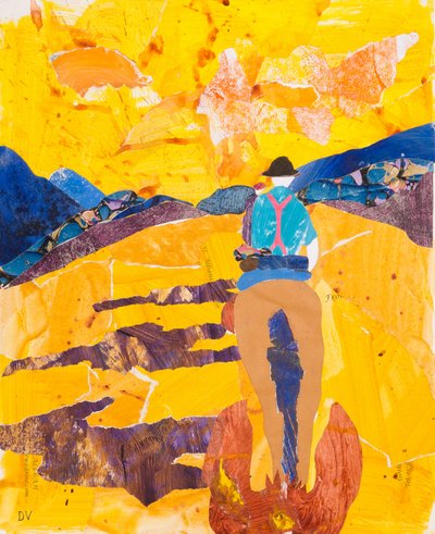 Resztki dnia, Pireneje, 2016 (kolaż) autorstwa Dione Verulam