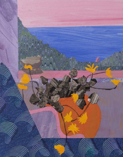 Odpoczynek w raju (kolaż) autorstwa Dione Verulam