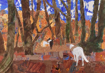 Odpoczynek, 2020 (kolaż) autorstwa Dione Verulam