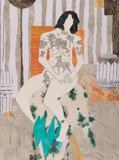 Tatuaże są w modzie, nagość (kolaż) autorstwa Dione Verulam