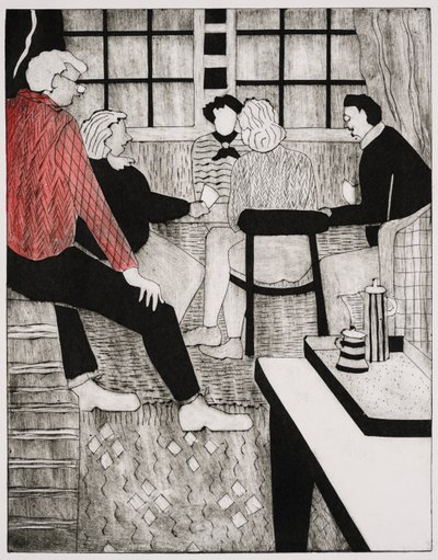 Nauczyciel na moście (kolaż) autorstwa Dione Verulam