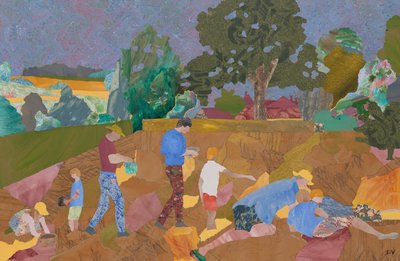 Żółty grzechotnik (kolaż) autorstwa Dione Verulam