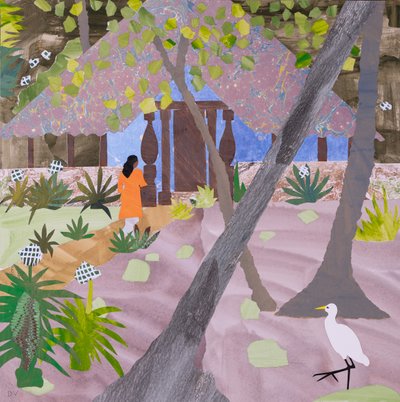 Nauczyciel jogi, Neeleshwar (kolaż) autorstwa Dione Verulam