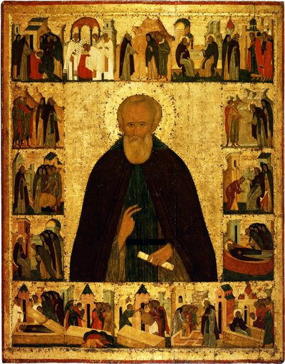 Św. Dymitr Prilutsky ze scenami z jego życia, ok. 1503 autorstwa Dionysius