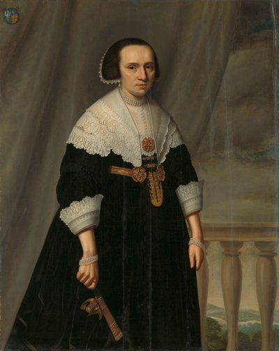 Portret Machtelda Basa ( - 1681) autorstwa Dirck Dircksz. van Santvoort (manner of)