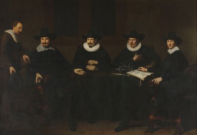 Kapitanowie Saainering w Amsterdamie, 1643 autorstwa Dirck Dircksz. van Santvoort