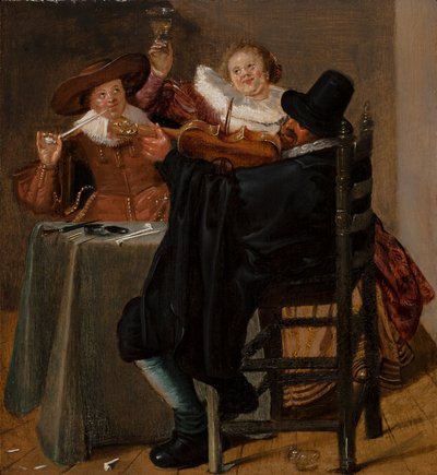 Merry Company ze skrzypkiem autorstwa Dirck Hals