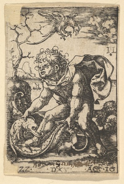 Człowiek z rybą, 16 sierpnia 1522. autorstwa Dirck Vellert