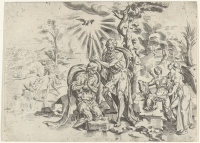 Chrzest Chrystusa autorstwa Dirck Volckertsz. Coornhert (attributed to)