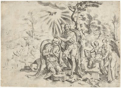 Chrzest Chrystusa autorstwa Dirck Volckertsz. Coornhert (attributed to)