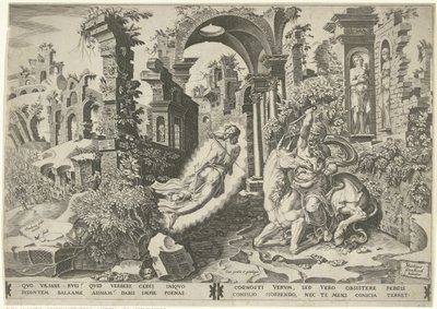 Balaam (Balaam) anioł autorstwa Dirck Volckertsz. Coornhert