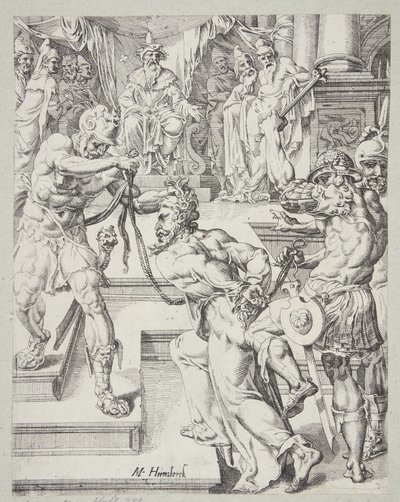 Chrystus przed Kajfaszem autorstwa Dirck Volckertsz. Coornhert