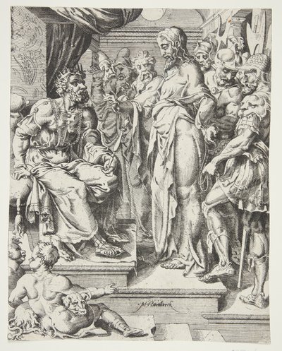 Chrystus przed Herodem autorstwa Dirck Volckertsz. Coornhert