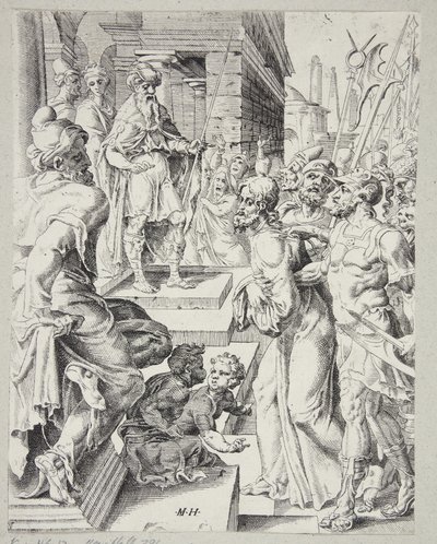 Chrystus przed Piłatem autorstwa Dirck Volckertsz. Coornhert