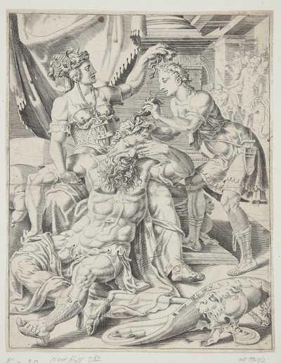Samson i Dalila autorstwa Dirck Volckertsz. Coornhert