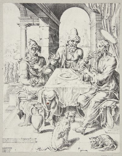 Wieczerza w Emaus autorstwa Dirck Volckertsz. Coornhert