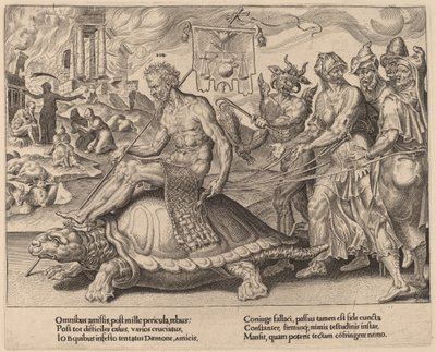 Triumf Hioba autorstwa Dirck Volckertz Coornhert after Maerten van Heemskerck