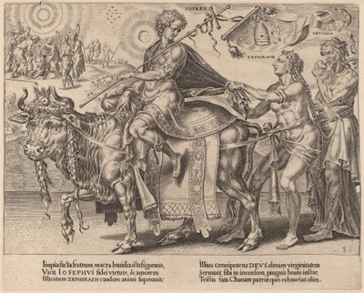 Triumf Józefa autorstwa Dirck Volckertz Coornhert after Maerten van Heemskerck