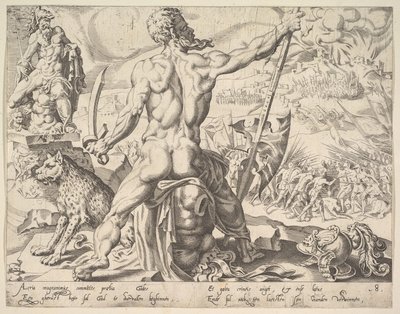 Gad, z serii Dwunastu Patriarchów, 1550. autorstwa Dirck Volkertsen Coornhert